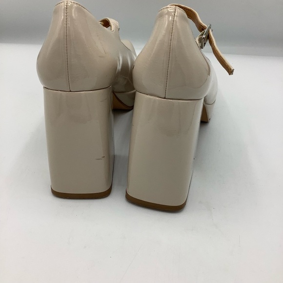 Lisa Vicky Elegant Cream Mary Jane Block Heels - Picture 2 of 7